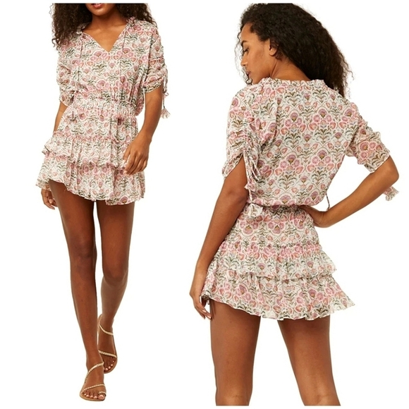 MISA Los Angeles Becca Dress in Sumerset Stencil Medium Becca Mini Dress - Picture 2 of 12